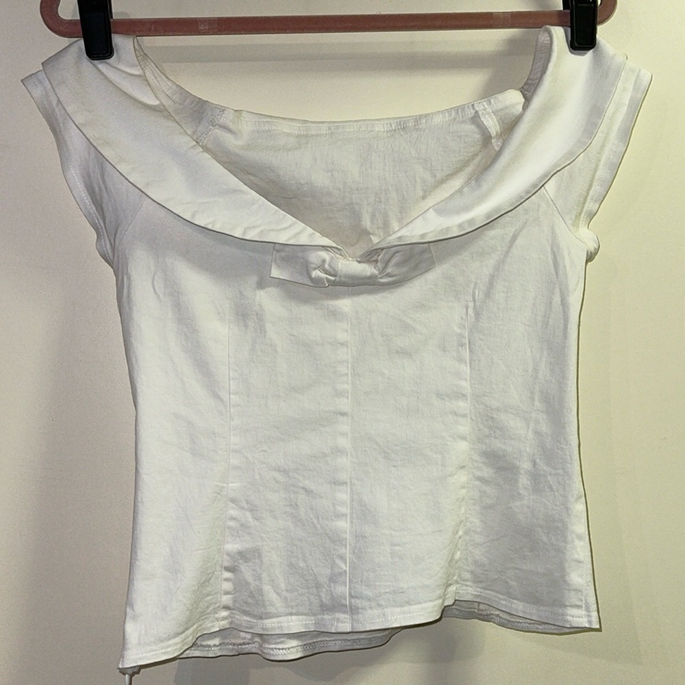 White off the shoulder top